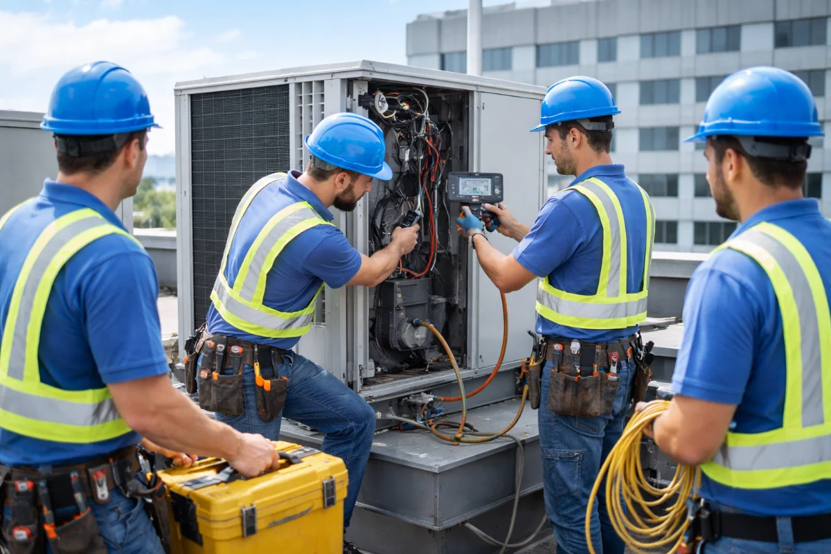 AC Service Banani Sohan Engineering Works tecnician doing ac service in banani area.