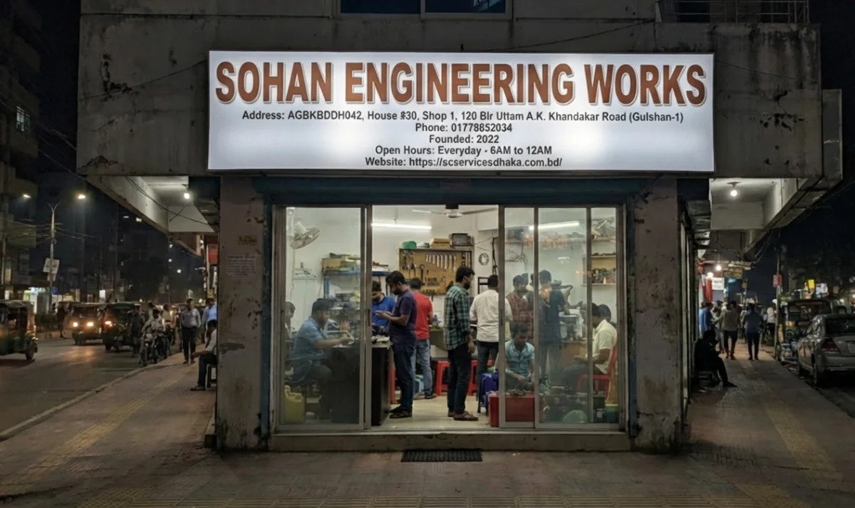 sohan engineering works Shop, Gulshan, Dhaka.